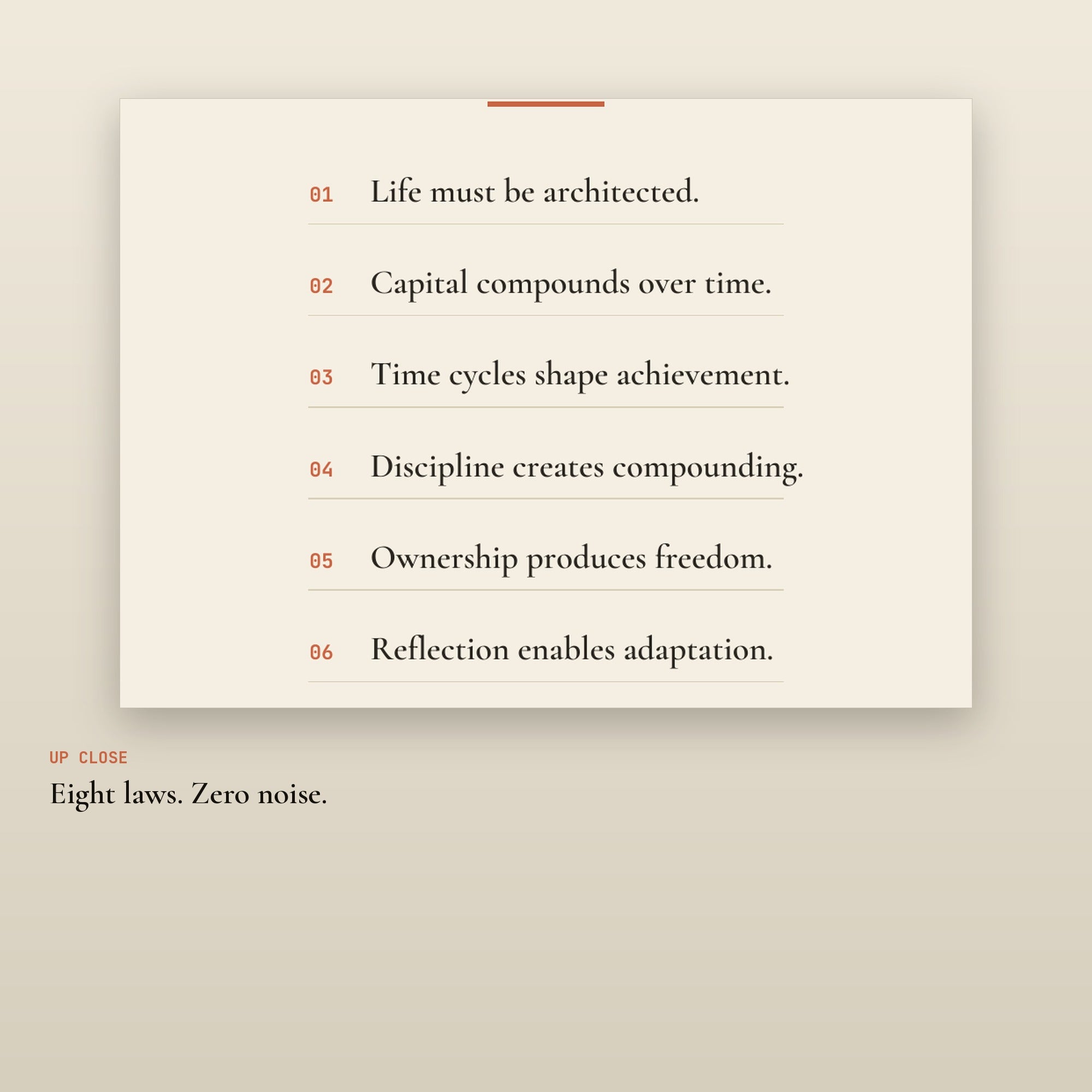 The Eight Laws Poster