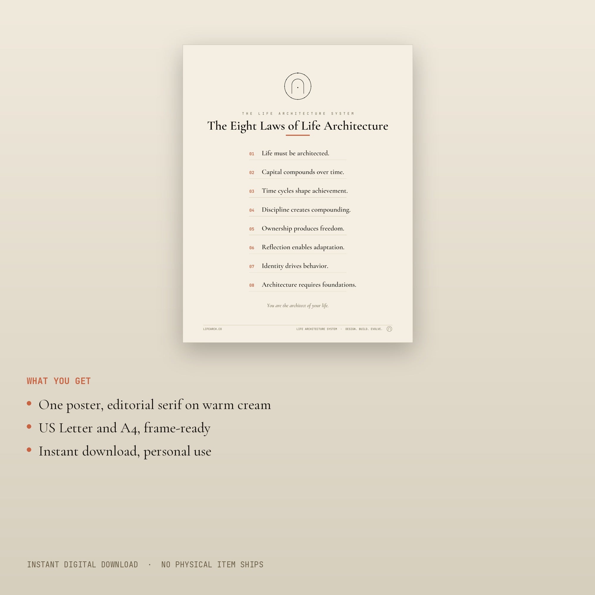 The Eight Laws Poster